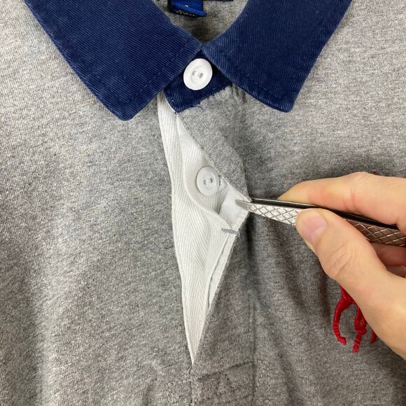 POLO RALPH LAUREN Polo Kids 7 Red Big Pony US Flag Rugby Long Sleeve Excellent - Picture 7 of 12